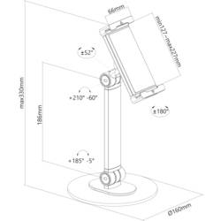 Neomounts DS15-540BL1 stojan na tablet Univerzální 12,4 cm (4,9) - 32 cm (12,6)