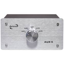 Dynavox AUX-S cinch audio přepínač kovový ukazatel stříbrná