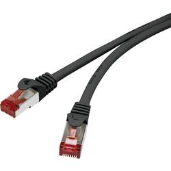 Renkforce RF-4965870 RJ45 síťové kabely, propojovací kabely CAT 6 S/FTP 30.00 m černá s ochranou, pozlacené kontakty, samozhášecí 1 ks