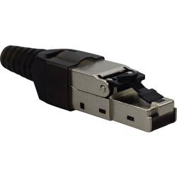 KOMOS RJ45 RJ45 adaptér CAT 6 [1x RJ45 zásuvka - 1x kabel s otevřenými konci] stříbrná