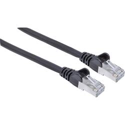 Intellinet 741224 RJ45 síťové kabely, propojovací kabely CAT 6A S/FTP 30.00 m černá fóliové stínění, stínění pletivem, stíněný, podpora HDMI, bez halogenů 1 ks