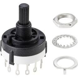 TRU COMPONENTS TC-9415596 SR26A4-2X6-18F20 otočný spínač 250 V 150 mA Počet pozic přepínače 6 12 x 30 ° 1 ks Piece