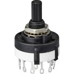 TRU COMPONENTS TC-9415596 SR26A4-2X6-18F20 otočný spínač 250 V 150 mA Počet pozic přepínače 6 12 x 30 ° 1 ks Piece