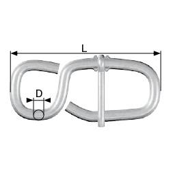 dörner + helmer 4816004 dörner + helmer 4816004 DH nástavec délky lana 75 mm, odkládací osm, 10 ks, pozinkovaný 10 ks 10 ks