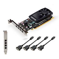 PNY grafická karta Nvidia Quadro P1000 4 GB GDDR5 RAM PCIe x16 PCIe 3.0 x16, DisplayPort, mini DisplayPort nízký profil