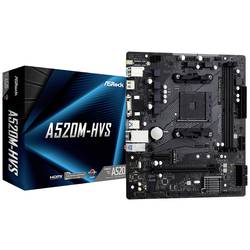 ASRock A520M-HVS Základní deska Socket (PC) AMD AM4 Tvarový faktor Micro-ATX Čipová sada základní desky AMD® A520