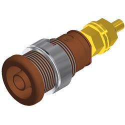 Hirschmann Test & Measurement SEB 2600 G M4 bezpečnostní laboratorní zásuvka zásuvka, vestavná vertikální Ø pin: 4 mm hnědá 1 ks Piece