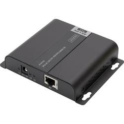 Digitus DS-55125 1 port HDMI přijímač extender přes síťový kabel, kovový ukazatel, UHD, s dálkovým ovládáním, se stavovými LED, s vestavěnou síťovou přípojkou,
