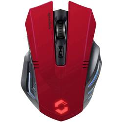 SpeedLink Fortus Wireless ergonomická herní myš USB optická červená, černá 5 tlačítko 2400 dpi s podsvícením, ergonomická