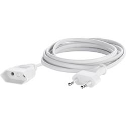 Sygonix SY-5042680 napájecí prodlužovací kabel bílá 5.00 m H03VVH2-F 2X 0,75 mm²