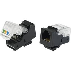 TRU COMPONENTS 1572349, zásuvka, rovná, černá, 1 ks