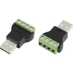 TRU COMPONENTS LT-USB4M USB konektor se šroubovým přípojem zástrčka, rovná USB zástrčka typu A Množství: 1 ks
