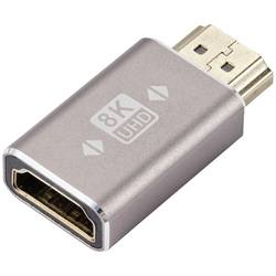 SpeaKa Professional SP-11302000 HDMI adaptér [1x HDMI zástrčka - 1x HDMI zásuvka] šedá UHD 8K @ 60 Hz, UHD 4K @ 120 Hz