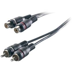 SpeaKa Professional SP-1300380 cinch audio prodlužovací kabel [2x cinch zástrčka - 2x cinch zásuvka] 3.00 m černá