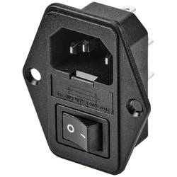 TRU COMPONENTS TC-10088400 IEC zástrčka C13/C14 C14 zástrčka, vestavná rovná Počet kontaktů: 3 10 A černá 1 ks