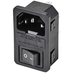 TRU COMPONENTS TC-10088420 IEC zástrčka C13/C14 C14 zástrčka, vestavná rovná Počet kontaktů: 3 10 A černá 1 ks