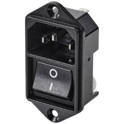 TRU COMPONENTS TC-10088376 IEC zástrčka C13/C14 C14 zástrčka, vestavná rovná Počet kontaktů: 3 10 A černá 1 ks