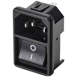 TRU COMPONENTS TC-10088380 IEC zástrčka C13/C14 C14 zástrčka, vestavná rovná Počet kontaktů: 3 10 A černá 1 ks