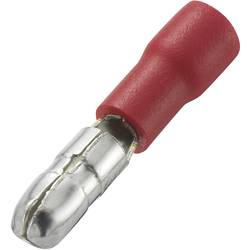 TRU COMPONENTS 1572193 kulatý faston 0.50 mm² 1 mm² Ø pin: 4 mm částečná izolace červená 100 ks