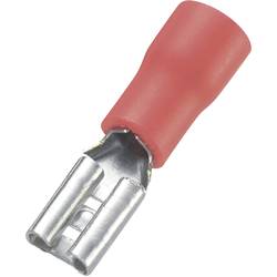 TRU COMPONENTS 1572131 faston zásuvka Šířka zástrčky: 2.8 mm Tloušťka konektoru: 0.8 mm 180 ° částečná izolace červená 100 ks
