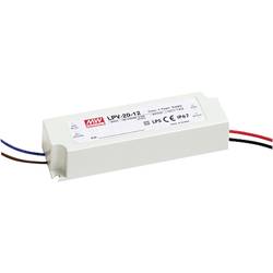 Mean Well LPV-20-24 napájecí zdroj pro LED konstantní napětí 20 W 0 - 0.84 A 24 V/DC bez možnosti stmívání, ochrana proti přepětí 1 ks