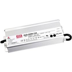 MEAN WELL HLG-320H-12A LED driver, napájecí zdroj pro LED konstantní napětí, konstantní proud 264 W 22 A 12 V/DC PFC spínací obvod , ochrana proti přepětí ,