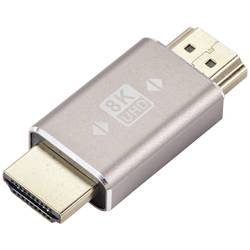 SpeaKa Professional SP-11301996 HDMI adaptér [1x HDMI zástrčka - 1x HDMI zástrčka] šedá UHD 8K @ 60 Hz, UHD 4K @ 120 Hz Konektor otočený o 180°