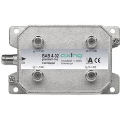 Axing BAB 4-02 odbočka TV kabelu čtyřnásobný 5 - 40 Mhz, 40 - 470 MHz, 470 - 862 MHz, 862 - 1006 MHz
