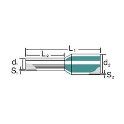 Wire end ferrule, 0,5 mm², 8 mm, Colour code: Weidmüller, White