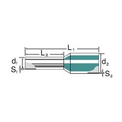 Wire end ferrule, 1,5 mm², 8 mm, Colour code: DIN, Black