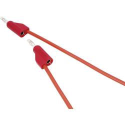 VOLTCRAFT MSB-100 měřicí kabel [4 mm zástrčka - 4 mm zástrčka] 1.00 m, červená, 1 ks