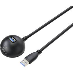 Renkforce USB kabel USB 3.2 Gen1 (USB 3.0 / USB 3.1 Gen1) USB-A zásuvka 1.80 m černá RF-4969046