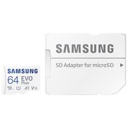 Samsung EVO Plus paměťová karta SDXC 64 GB A1 Application Performance Class, Class 10, Class 10 UHS-I, UHS-I výkonnostní standard A1, vč. SD adaptéru,