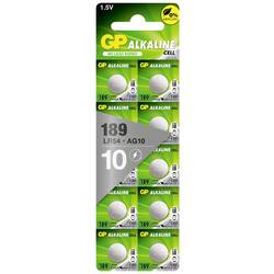 GP GP189ASTD519C10 knoflíkový článek LR 54 alkalicko-manganová 1.5 V 10 ks