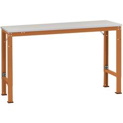Manuflex AU8049.2001 Pracovní Přístavný stůl univerzální speciální s PVC dekorační deska, Šxhxv = 1500 x 600 x 722-1022 mm červenooranžová (RAL 2001)