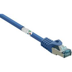 Renkforce RF-5047458 RJ45 síťové kabely, propojovací kabely CAT 6A S/FTP 3.00 m modrá s ochranou, samozhášecí 1 ks