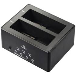 Renkforce RF-5576398 USB 3.2 (Gen 1x1) SATA 2 porty dokovací stanice pro pevný disk 2.5 palec, 3.5 palec s funkcí klonování, s funkcí mazání