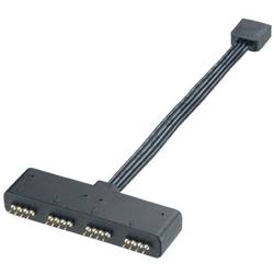 PC kabel [1x RGB LED zástrčka - 4x RGB LED zásuvka ] 0.10 m černá Akasa
