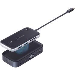 Renkforce USB-C® mini dokovací stanice RF-HUB-810 Vhodné pro značky (dokovací stanice pro notebook): univerzální bezdrátový přenos obrazu, integrovaná čtečka