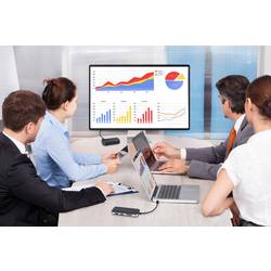 Renkforce USB-C® dokovací stanice RF-HUB-810 Vhodné pro značky (dokovací stanice pro notebook): univerzální bezdrátový přenos obrazu, integrovaná čtečka karet