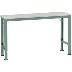 Manuflex AU8109.0001 Pracovní Přístavný stůl univerzální speciální s PVC dekorační deska, Šxhxv = 1750 x 1200 x 722-1022 mm šedá, zelená