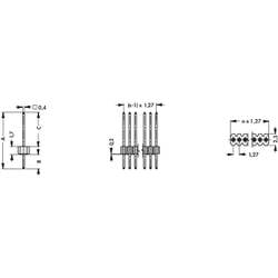 Fischer Elektronik pinová lišta (standardní) Počet řádků: 1 Počet kontaktů v řadě: 36 10060446 1 ks