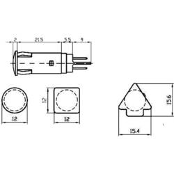 Signal Construct SKGH10022 indikační LED červená Kolečko 12 V/DC, 12 V/AC