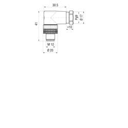 Hirschmann ELWIST 4012 PG9 neupravený zástrčkový konektor pro senzory - aktory, 933 166-100-1, piny: 4, 1 ks
