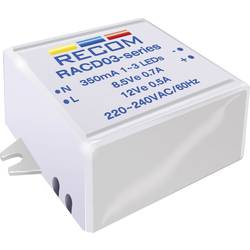 Recom Lighting RACD03-350 LED zdroj konstantního proudu 3 W 350 mA 12 V/DC Provozní napětí (max.): 264 V/AC