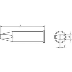 Weller XHT D pájecí hrot dlátový Velikost hrotů 5 mm Délka hrotů 48 mm Obsah 1 ks