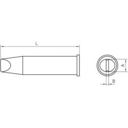 Weller XHT E pájecí hrot dlátový Velikost hrotů 7.6 mm Délka hrotů 48 mm Obsah 1 ks