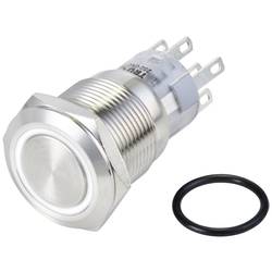 TRU COMPONENTS LAS1-AGQ-22ZE/W/24V/S tlačítko antivandal 250 V/AC 3 A 2x zap/zap s aretací bílá IP65 1 ks