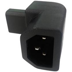 TRU COMPONENTS IEC13214-R síťový adaptér IEC C13 zásuvka 10 A - IEC zástrčka C14 10 A Počet kontaktů: 2 + PE černá 1 ks