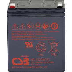 CSB Battery HR 1227W high-rate HR1227WF2 olověný akumulátor 12 V 6.2 Ah olověný se skelným rounem (š x v x h) 90 x 106 x 70 mm plochý konektor 6,35 mm, plochý